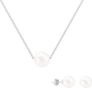 Donatello Gian Sterling Silver Shell Pearl Jewelry Set