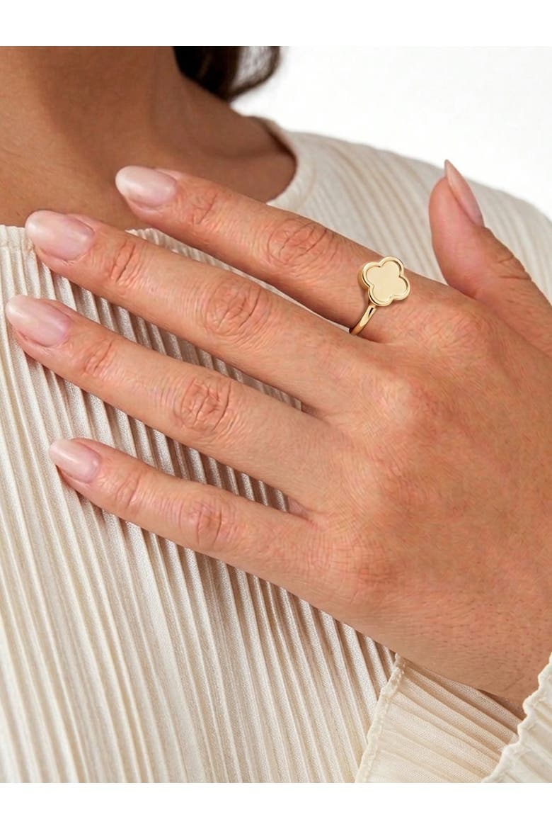 Clover Ring in 14K Gold, Alternate, color, Yellow Gold