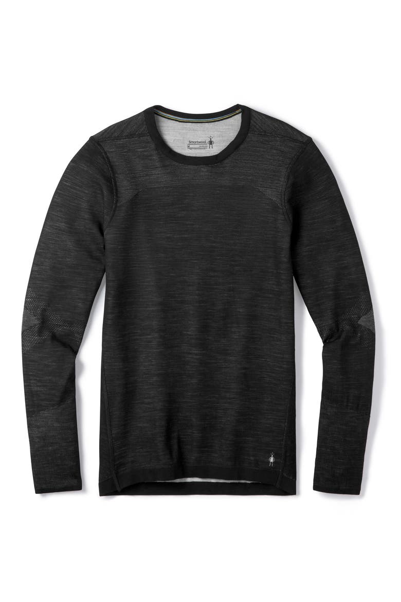 Intraknit Merino 200 Long Sleeve T-Shirt, Alternate, color, BLACK WHITE