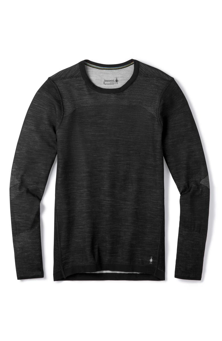 Smartwool Intraknit Merino 200 Long Sleeve T-Shirt, Alternate, color, Black White