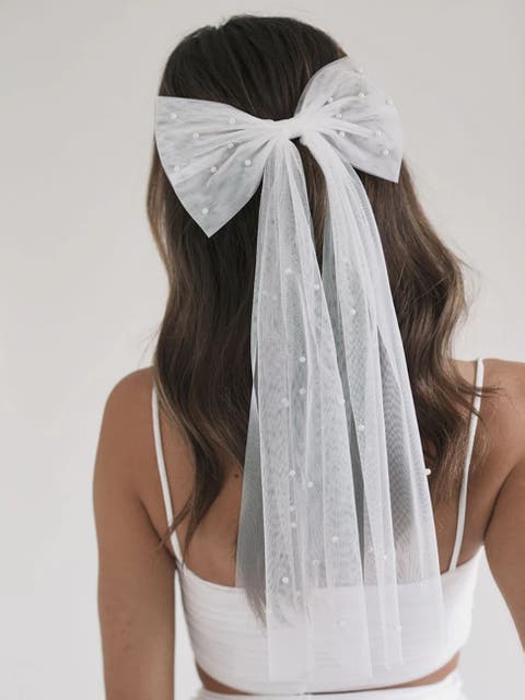 Pearl Bride Hair Bow