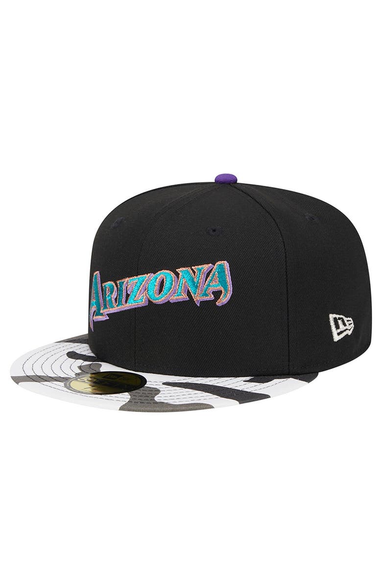 New Era Men's New Era Black Arizona Diamondbacks Metallic Camo 59FIFTY Fitted Hat, Alternate, color, 