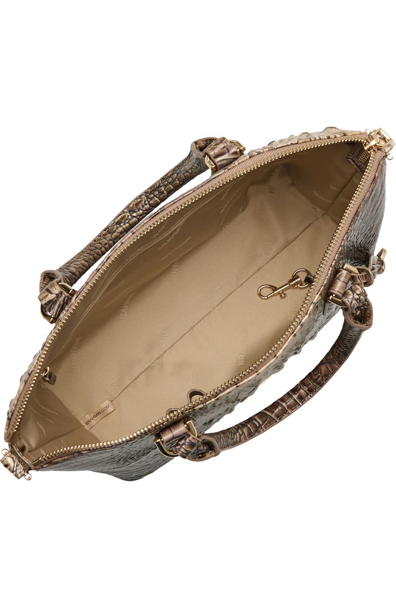 Brahmin Duxbury Croc Embossed Leather Satchel, Alternate, color,