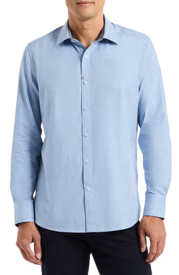 Robert Graham Mason Long Sleeve Button-up Shirt In Blue