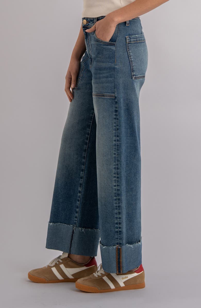 KUT from the Kloth Meg Patch Pocket High Waist Wide Leg Jeans, Alternate, color, Witted W/Medium
