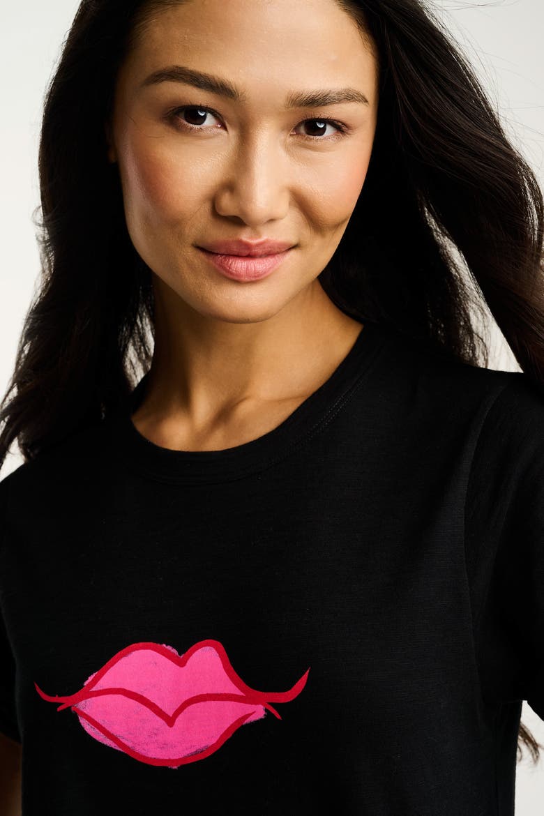 Kiss and Make Up Tee, Alternate, color, Black