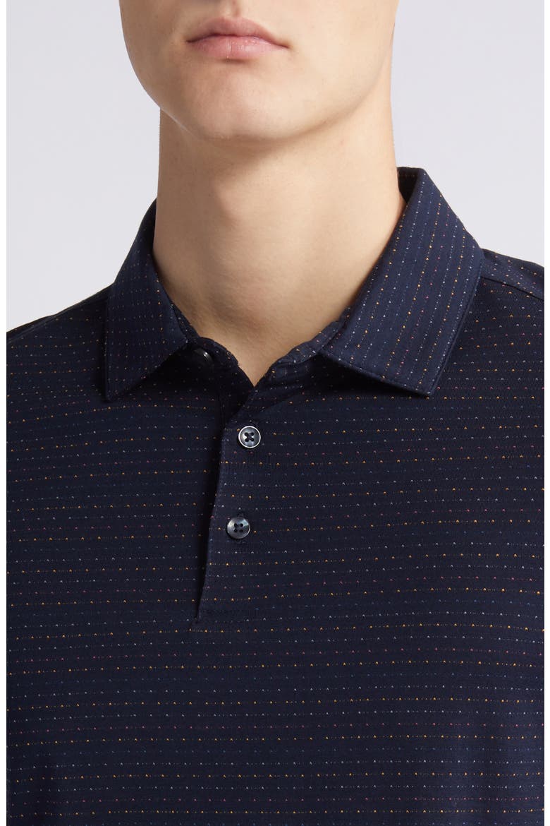 Poe Jacquard Dot Polo, Alternate, color, NAVY