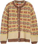 Bode Marzipan Fair Isle Wool Cardigan