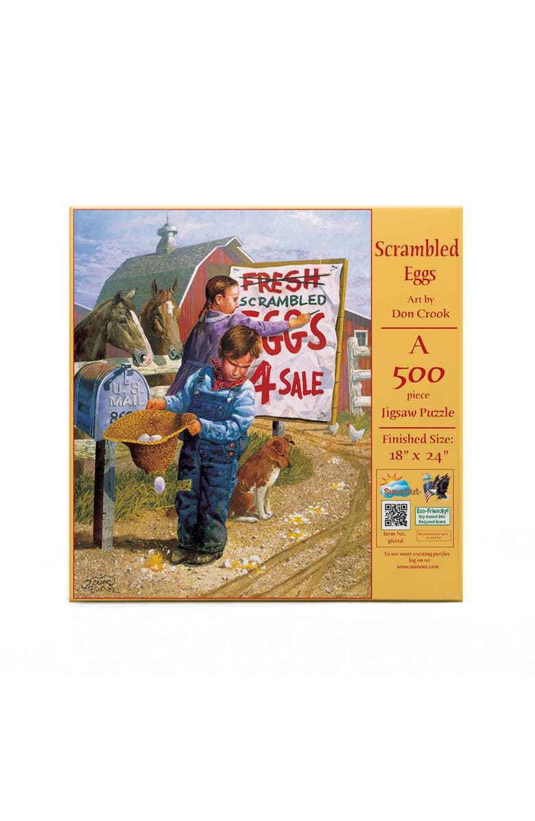 Sunsout Scrambled Eggs 500 piece Jigsaw Puzzle for Adults, Alternate, color, Multicolor