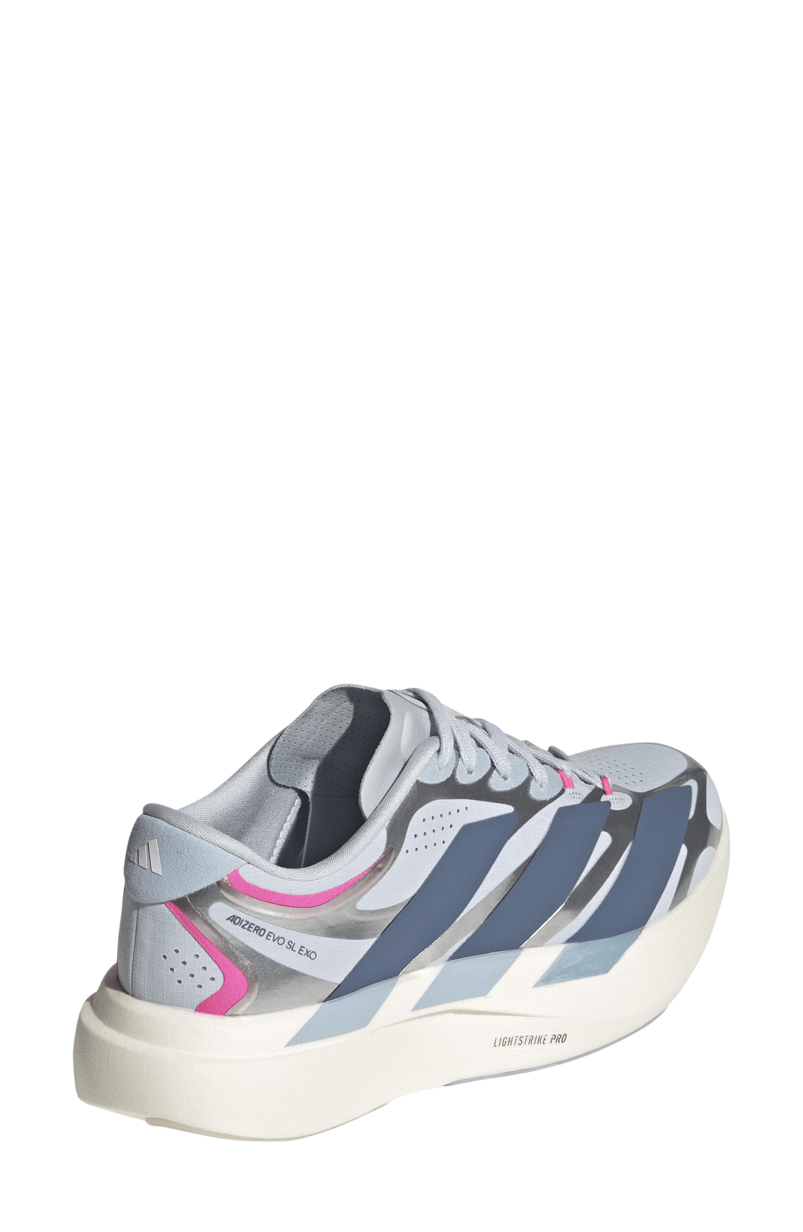 Adizero Evo SL Running Shoe, Alternate, color, HALO BLUE/INK/SILVER