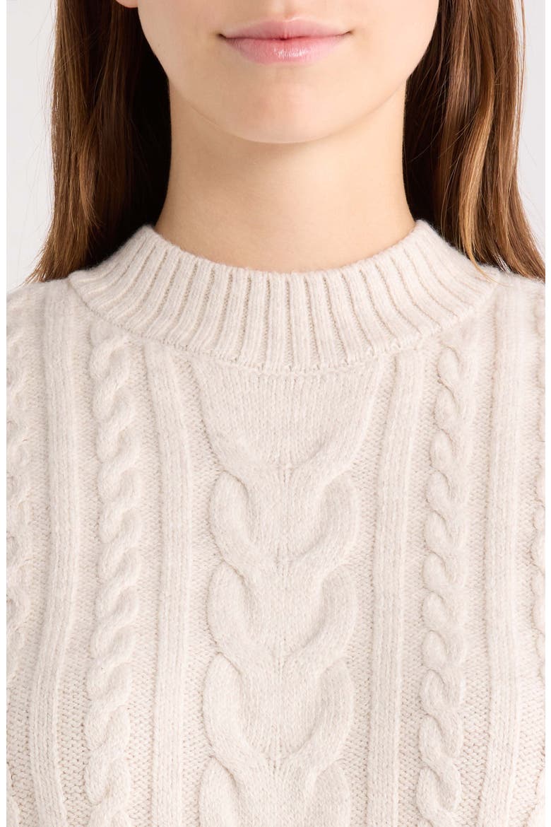 Cable Stitch Sweater Vest, Alternate, color, SUGAR