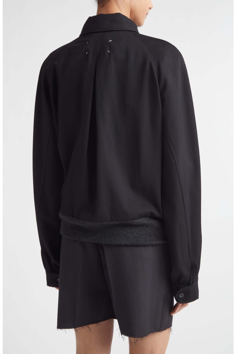 Wool Gabardine Sports Jacket, Alternate, color, BLACK