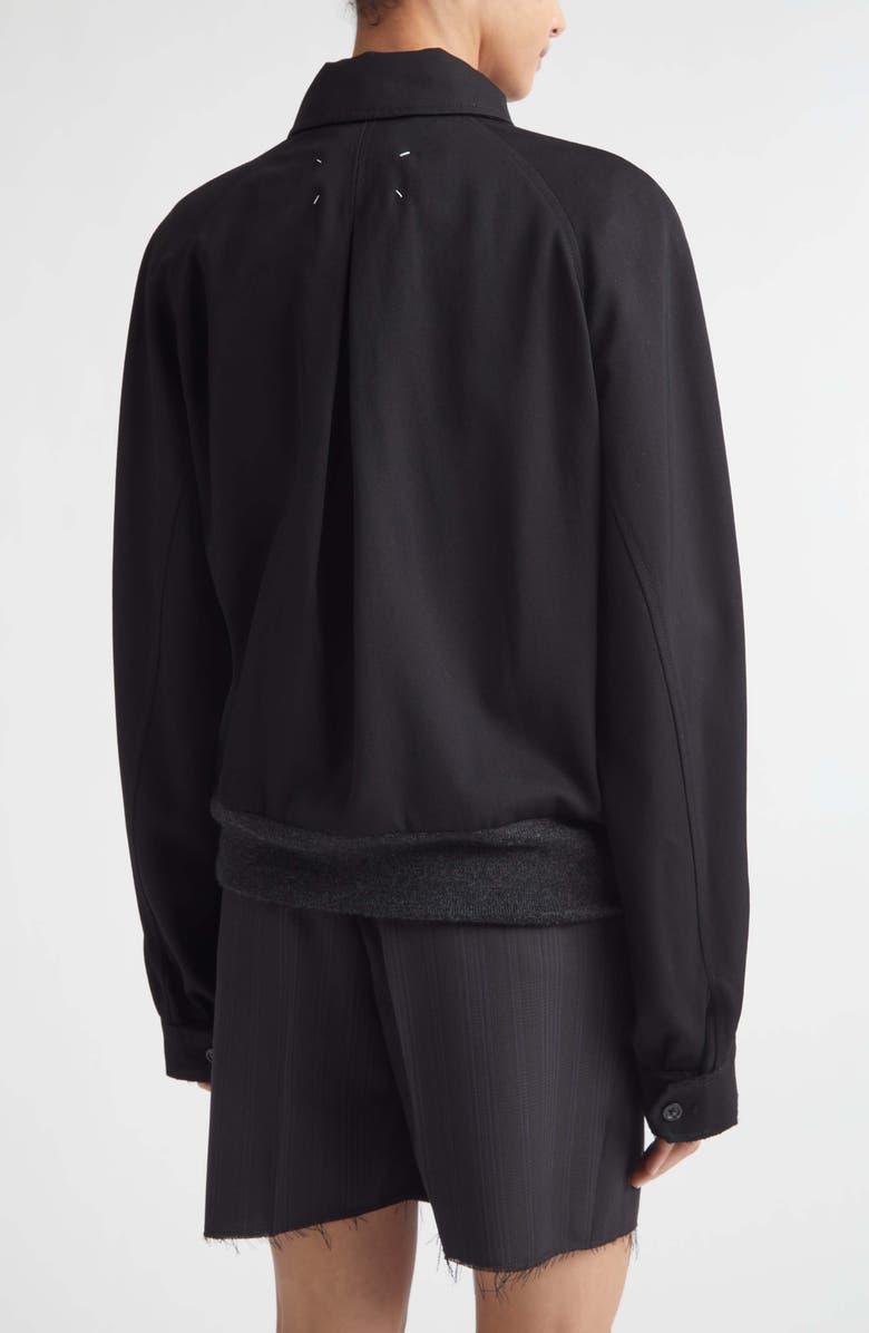 Maison Margiela Wool Gabardine Sports Jacket, Alternate, color, Black