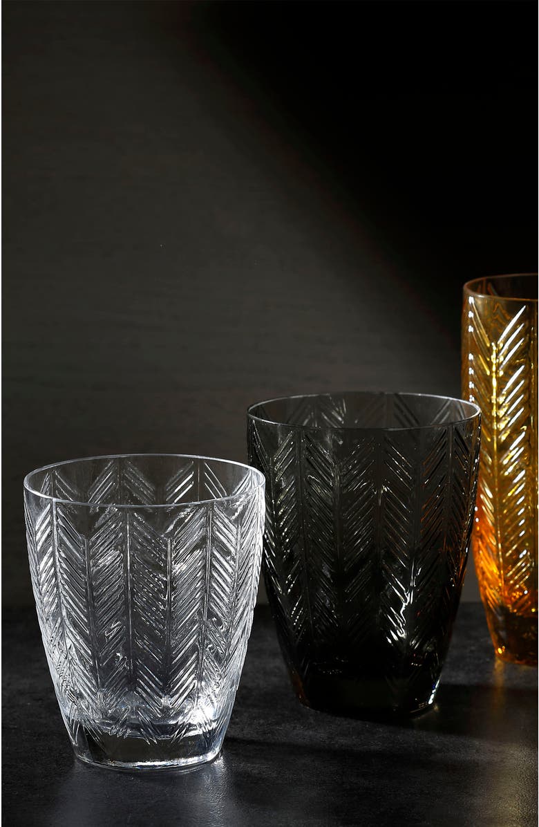 Missoni Home Tableware Wine Glasses ZIG ZAG Set of 6 Transparent 9.8 oz, diam. 3.25", H 3.75", Alternate, color, NO COLOR