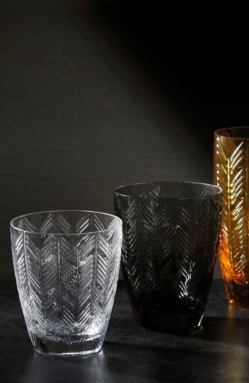 Missoni Home Tableware Wine Glasses Zig Zag Set Of 6 Transparent 9.8 Oz, Diam. 3.25", H 3.75"