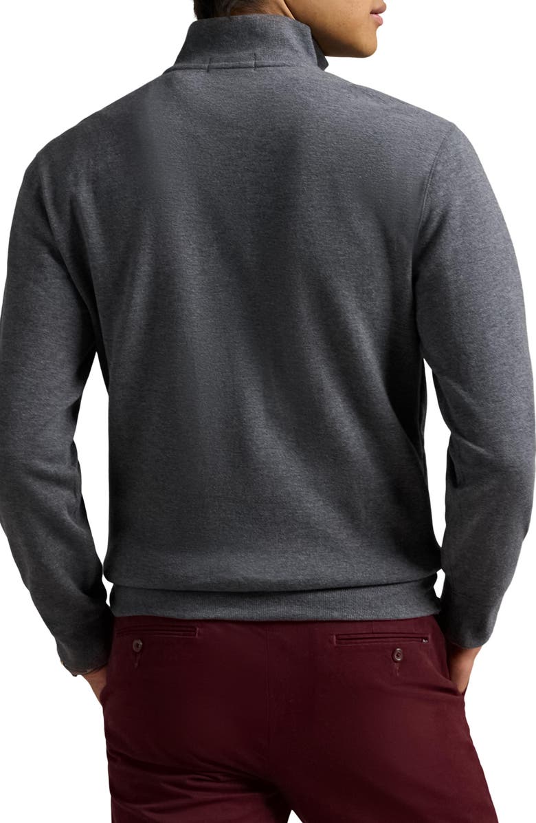 Polo Ralph Lauren Cotton Blend Quarter Zip Pullover, Alternate, color, Barclay Heather