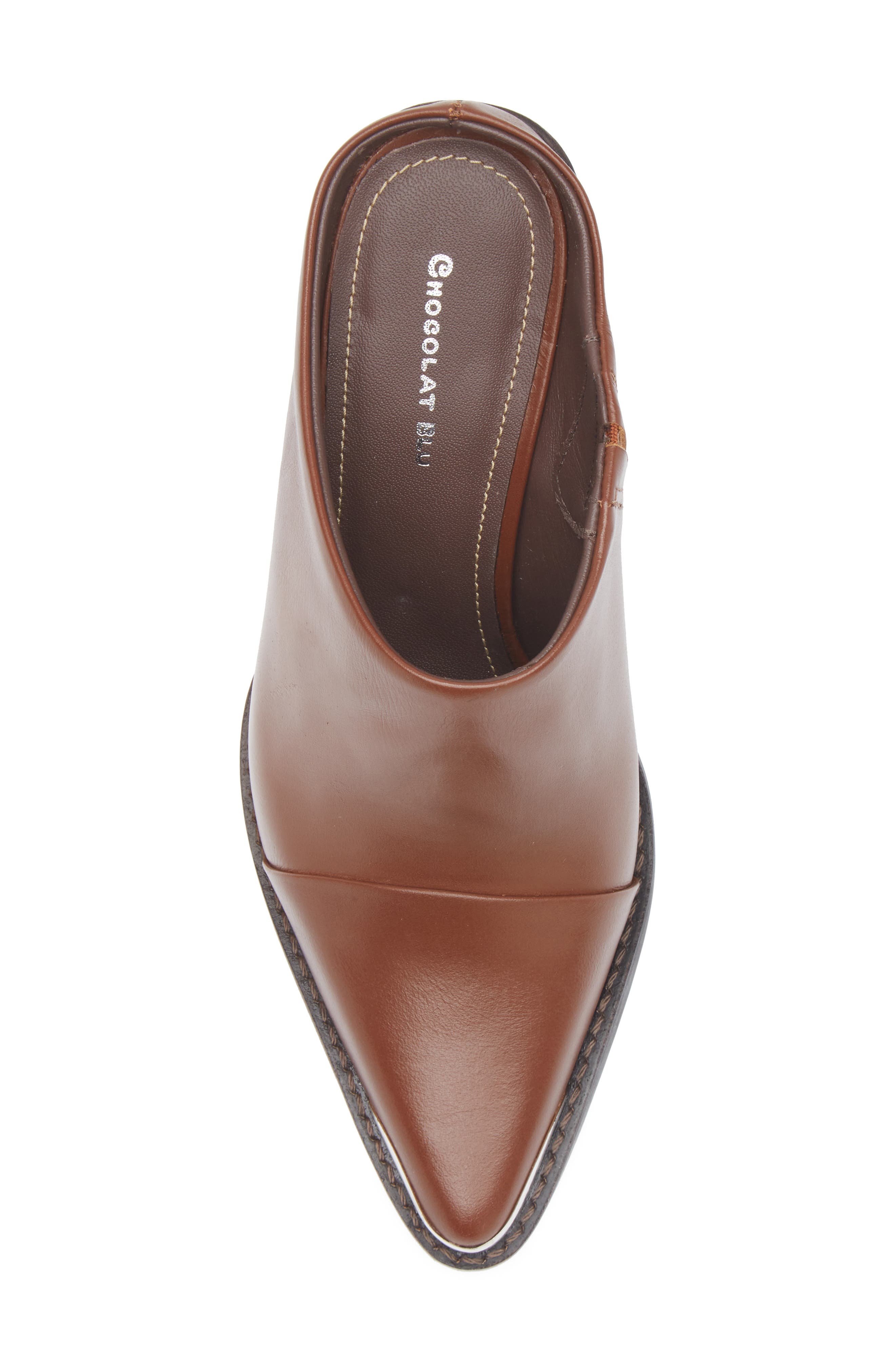 Louie Mule, Alternate, color, RUM LEATHER
