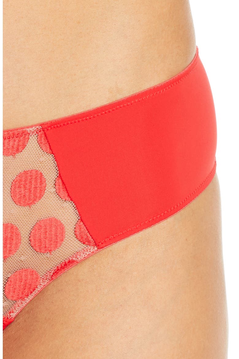 Irresistible Mesh Thong, Alternate, color, STOPLIGHT/ PECAN