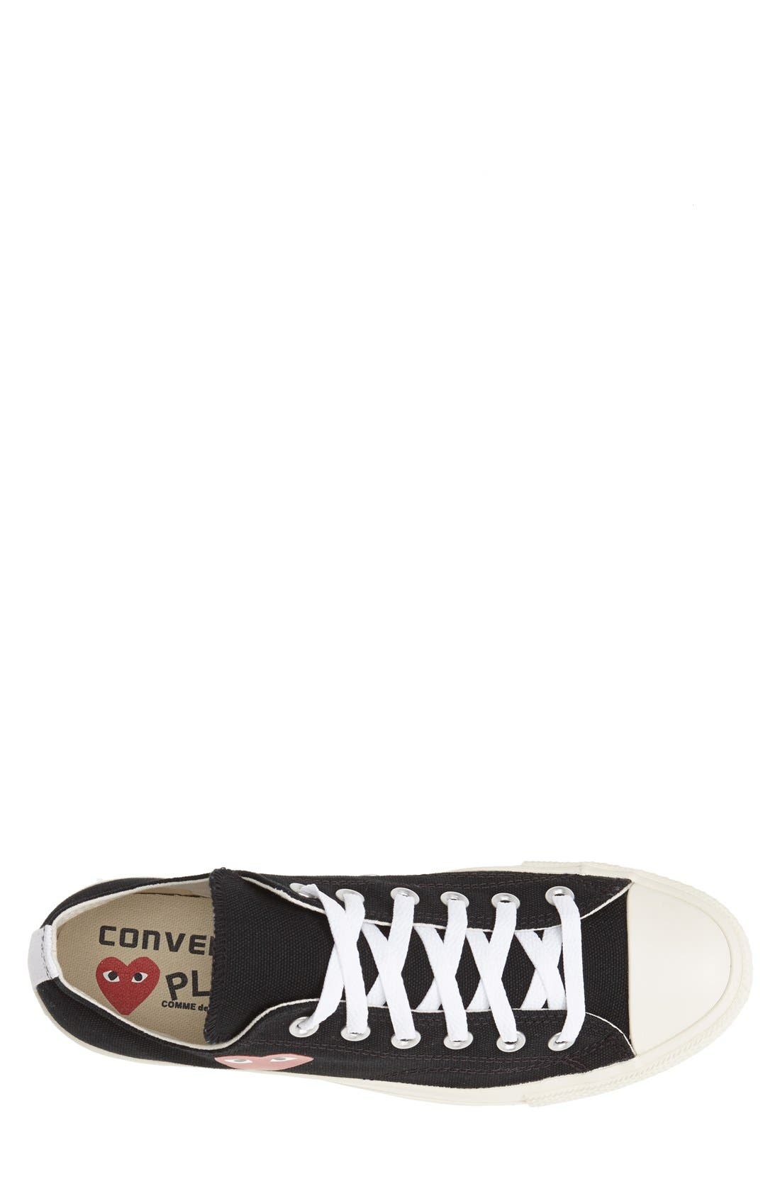 PLAY x Converse Chuck Taylor® Low Top Sneaker, Alternate, color, BLACK RED