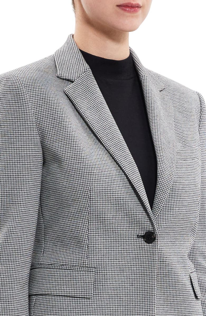 Theory Shrunken Houndstooth Blazer, Alternate, color,