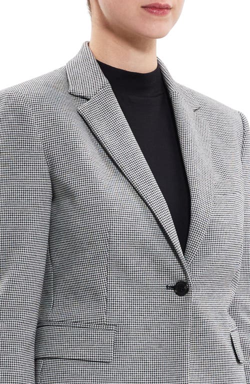 Theory Shrunken Houndstooth Blazer In Gray