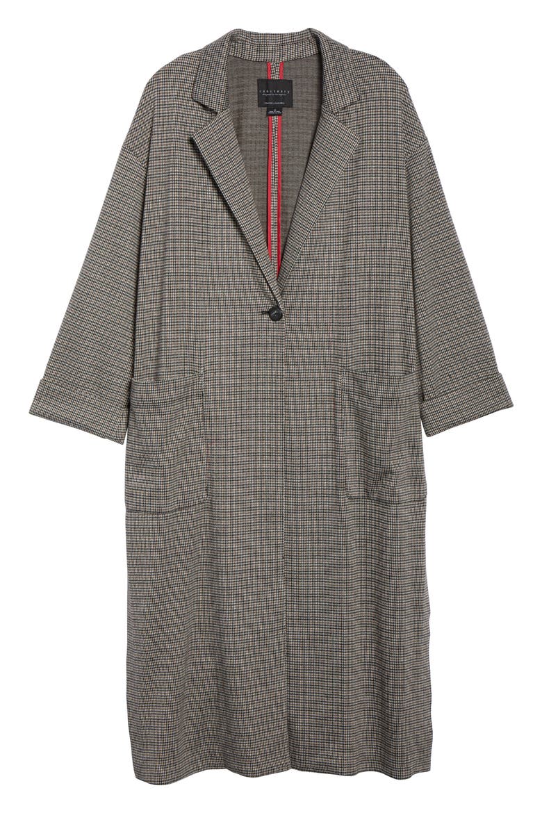 Bespoke Plaid Duster Jacket, Alternate, color, KNT HND CK