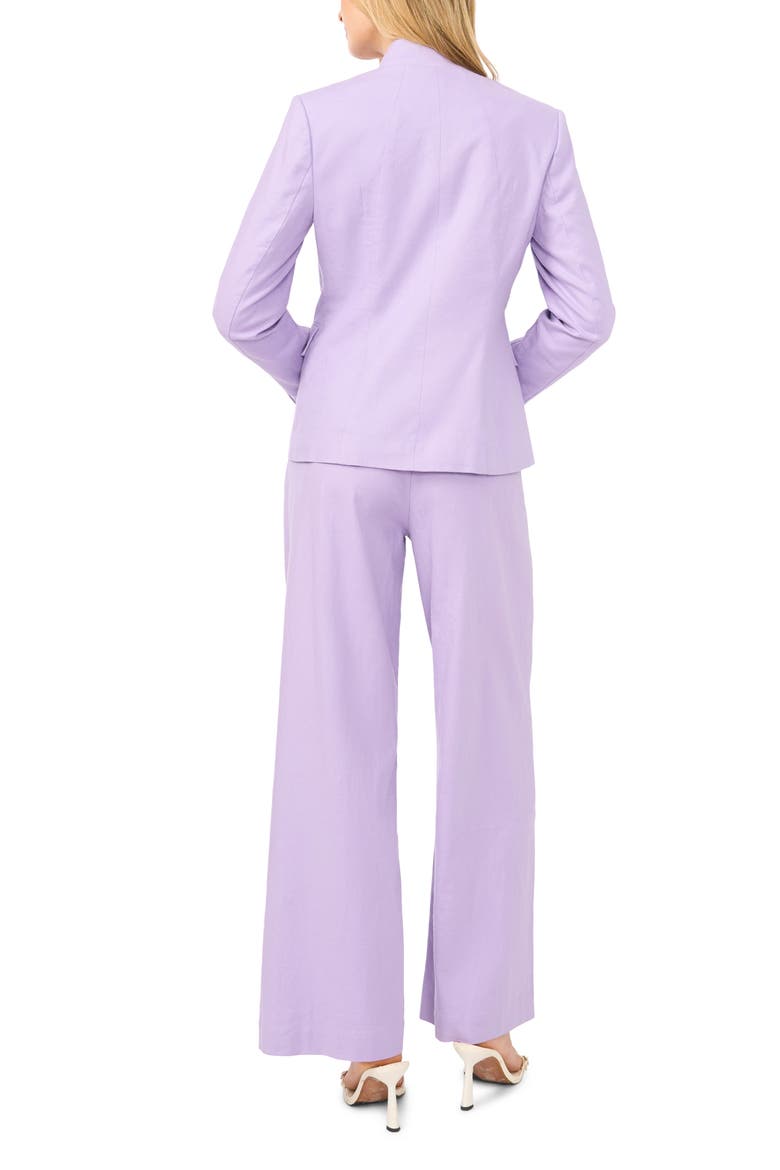 Inverted Lapel Linen Blend Blazer, Alternate, color, SOFT LAVENDER