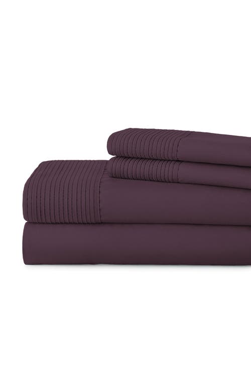 Southshore Fine Linens Premium Collection Pleated Extra Deep Pocket Sheet Set In Purple