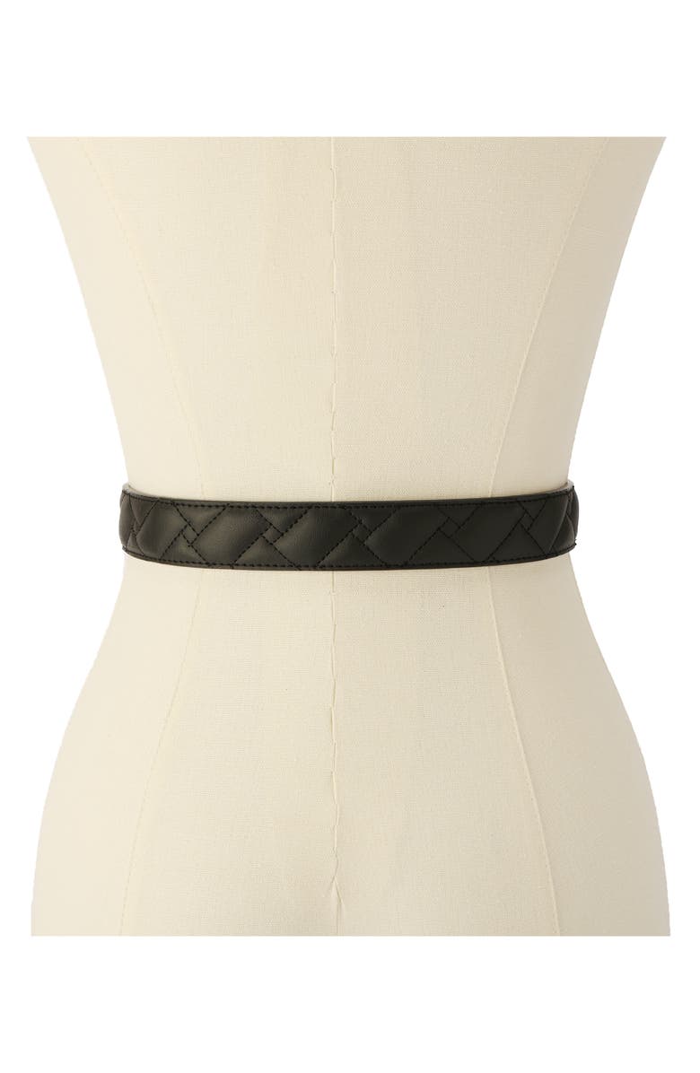 Kurt Geiger London Micro Quilt Leather Belt, Alternate, color, 