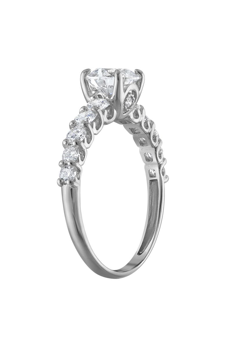 FZN 10k Gold Lab Created Diamond Ring, Alternate, color, White