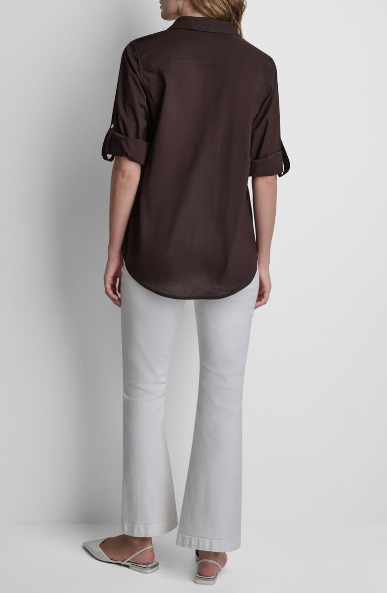 DKNY Roll Tab Shirt, Alternate, color, 