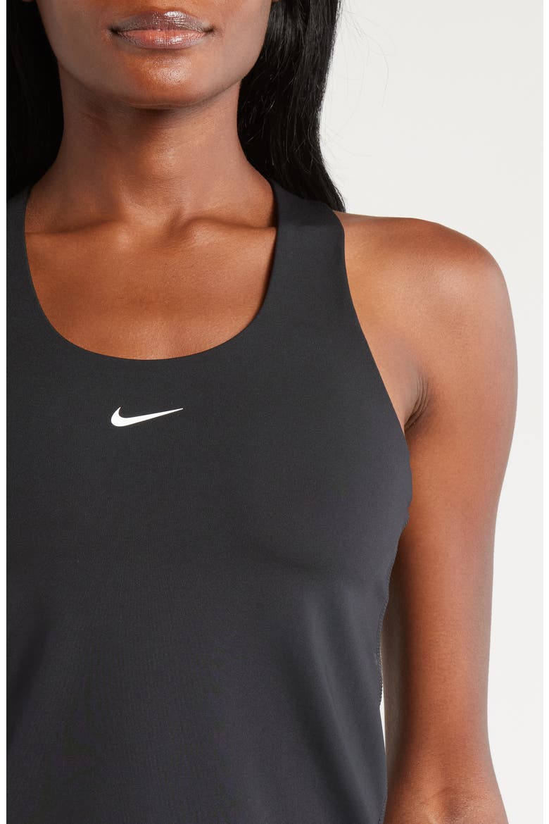 Dri-FIT Swoosh Bra Racerback Tank, Alternate, color, 010 BLACK/ BLACK/ WHITE