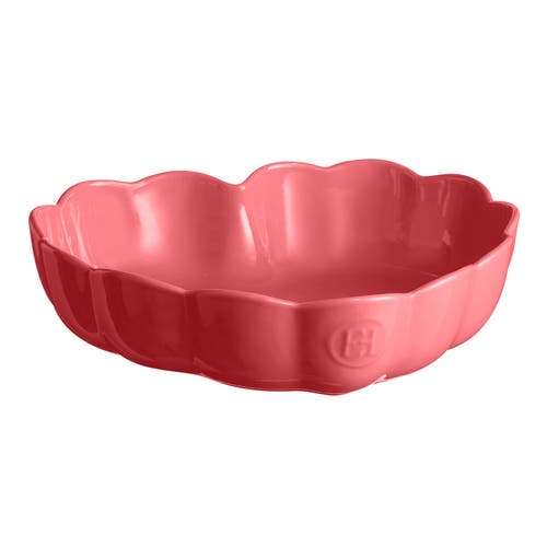 Emile Henry Madeleine Heart Shaped Cake Dish in Rose 