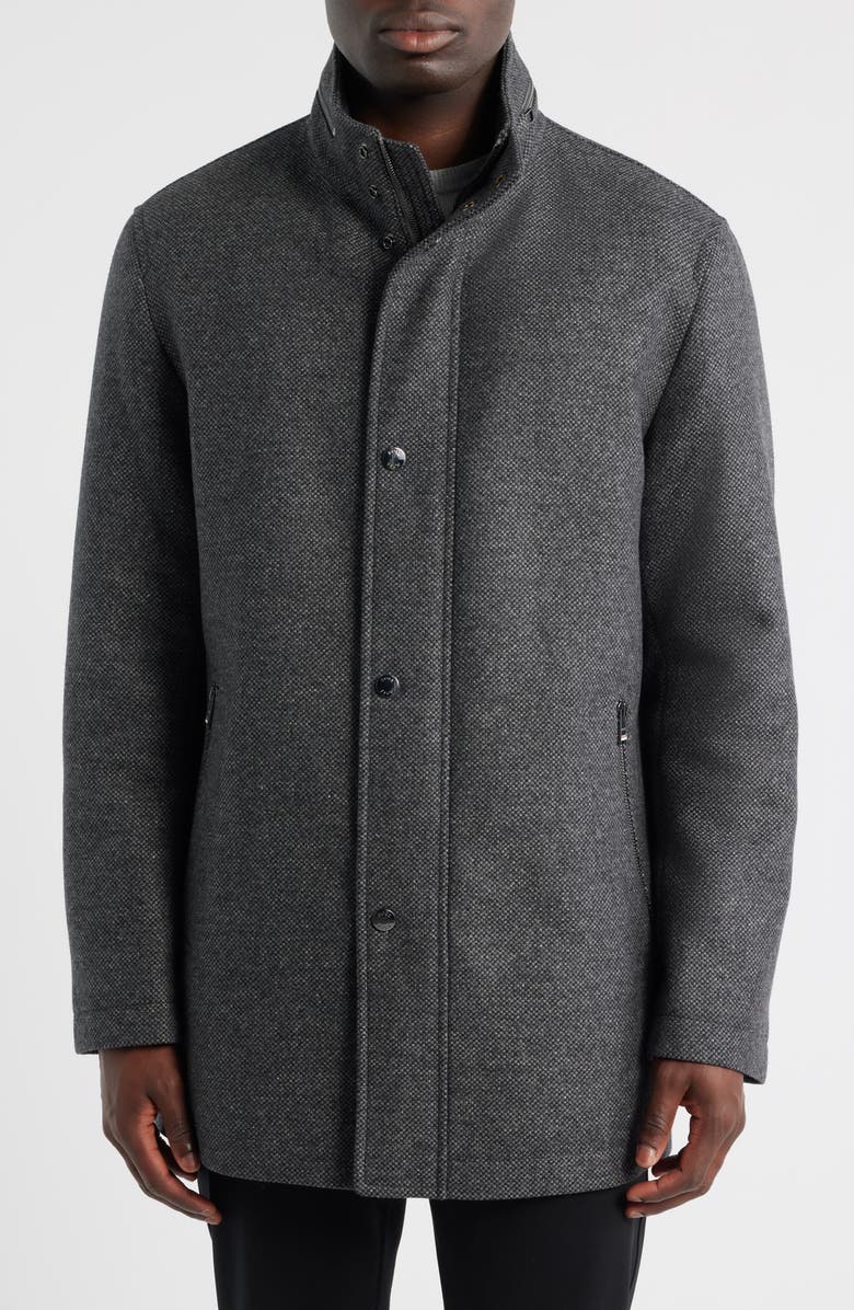 BOSS Camron Wool Blend Coat, Alternate, color, Medium Grey