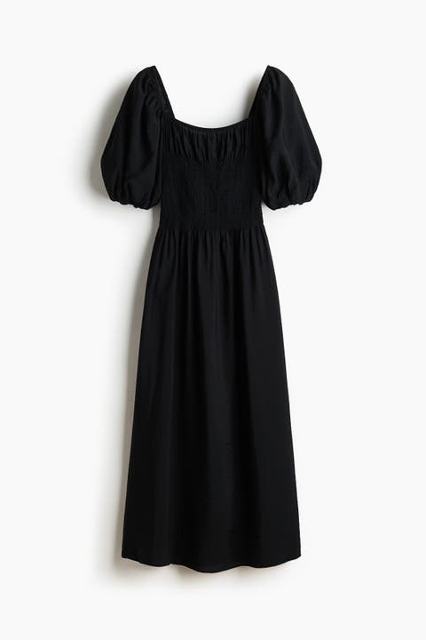 Smocked-waist Dress