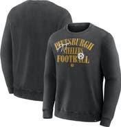 FANATICS Men's Fanatics Black Pittsburgh Steelers Halftime Lead Relaxed Heavyweight French Terry Sweatshirt