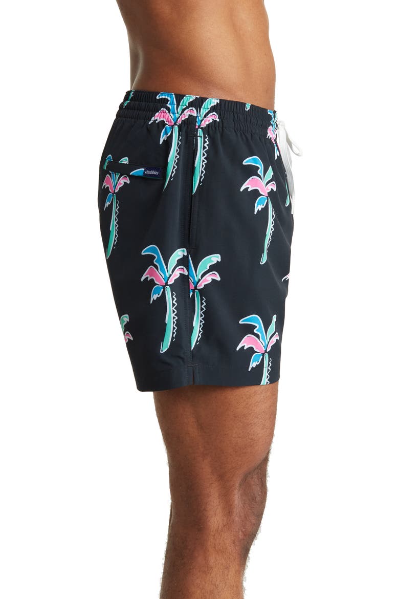 Classic Lined 5.5-Inch Swim Trunks, Alternate, color, BLACK - PATTERN BASE