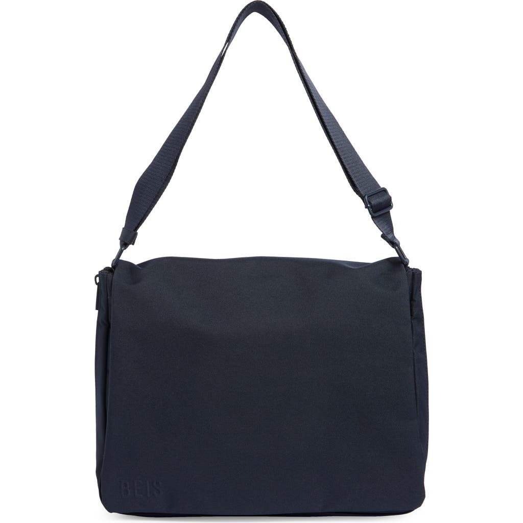 Beis Béis The Expandable Messenger Tote In Blue
