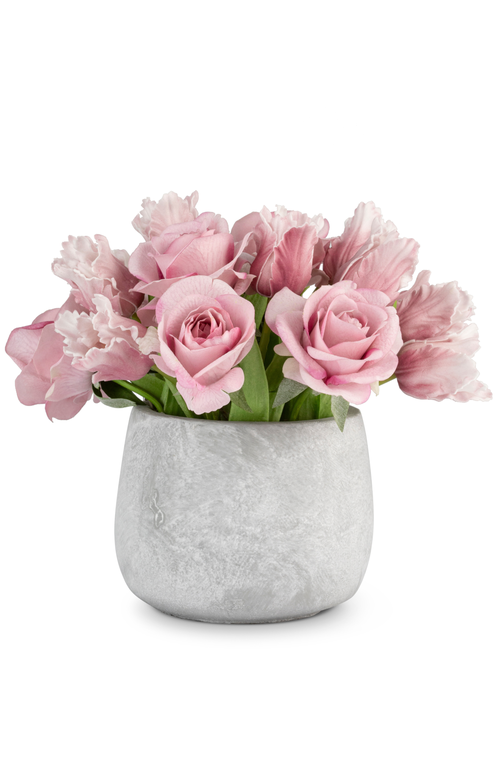 Cocobella Elio Realtouch Rose And Tulip Arrangement