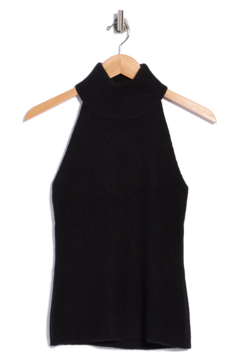 Cashmere Halter Turtleneck, Main, color, BLACK