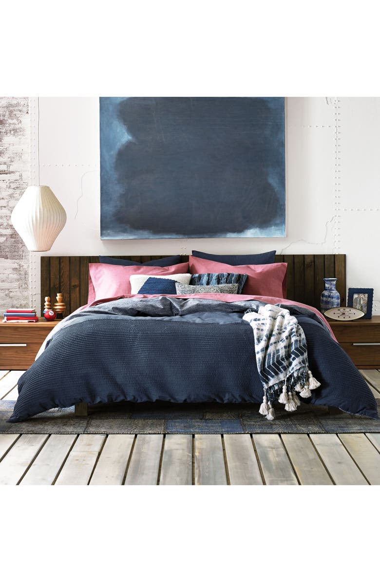 Tommy Hilfiger Destroyed Denim Accent Pillow, Main, color, 