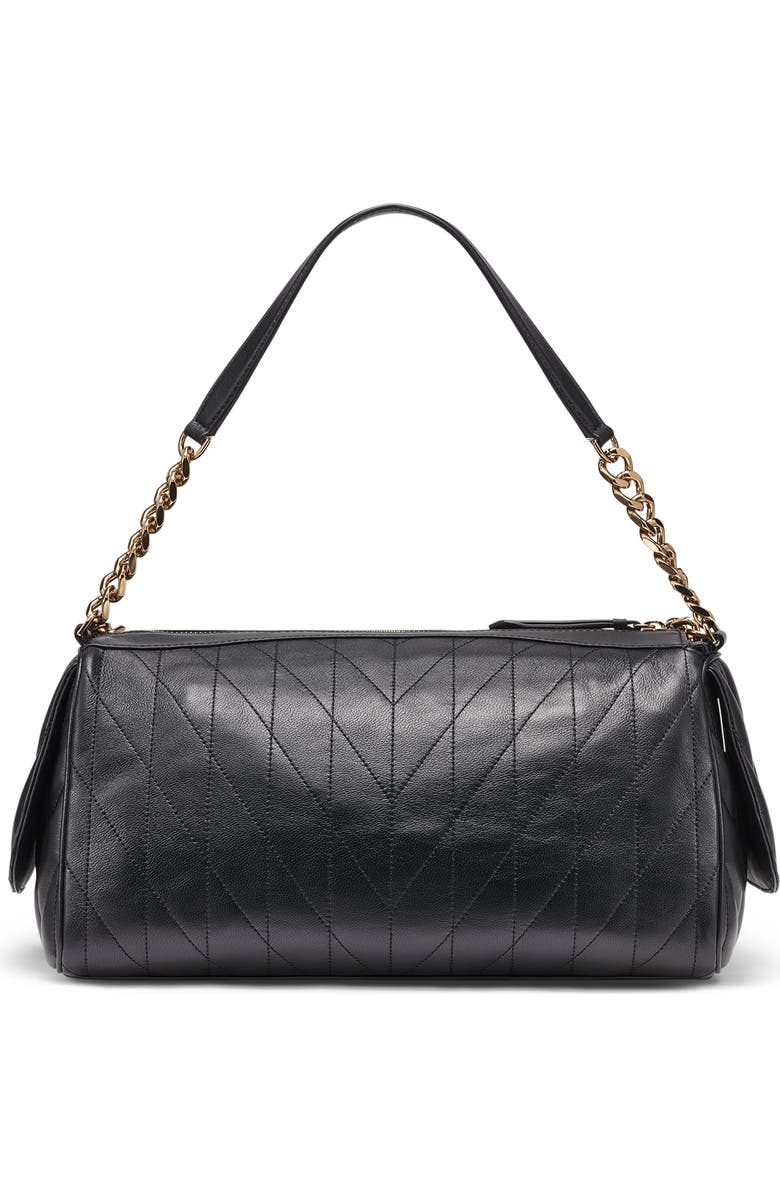 KARL LAGERFELD PARIS Lafayette Satchel, Alternate, color, Black/Gold