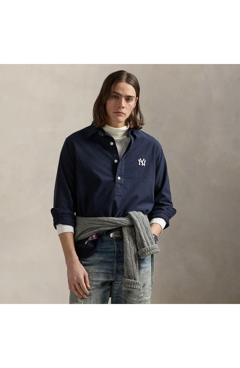 Polo Ralph Lauren Navy Yankees  Oxford Shirt, Alternate, color, 