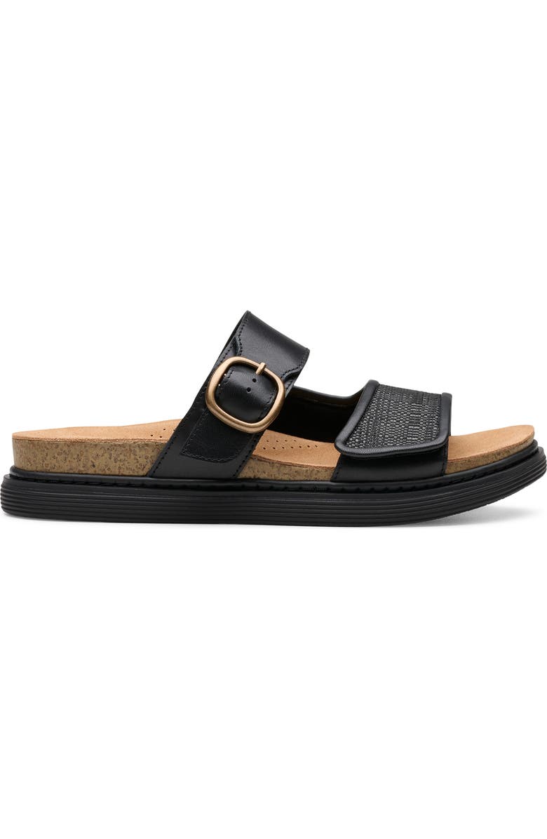 Clarks<sup>®</sup> Arwell Step Sandal, Alternate, color, Black Leather