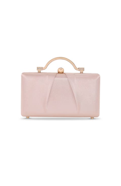 Emma Satin Minaudiere with Outer Pocket