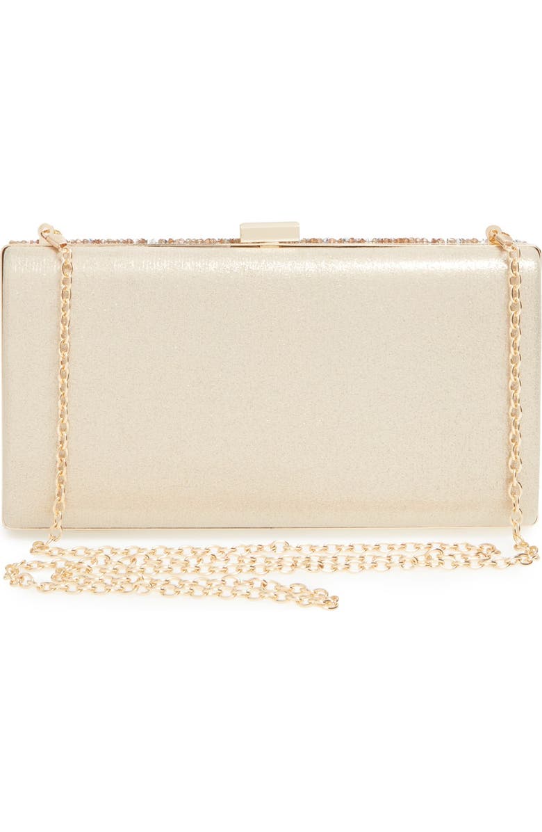 Sole Society 'Mayanna' Crystal Embellished Minaudiere, Alternate, color,
