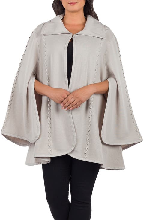 Faux Leather Stitch Cape