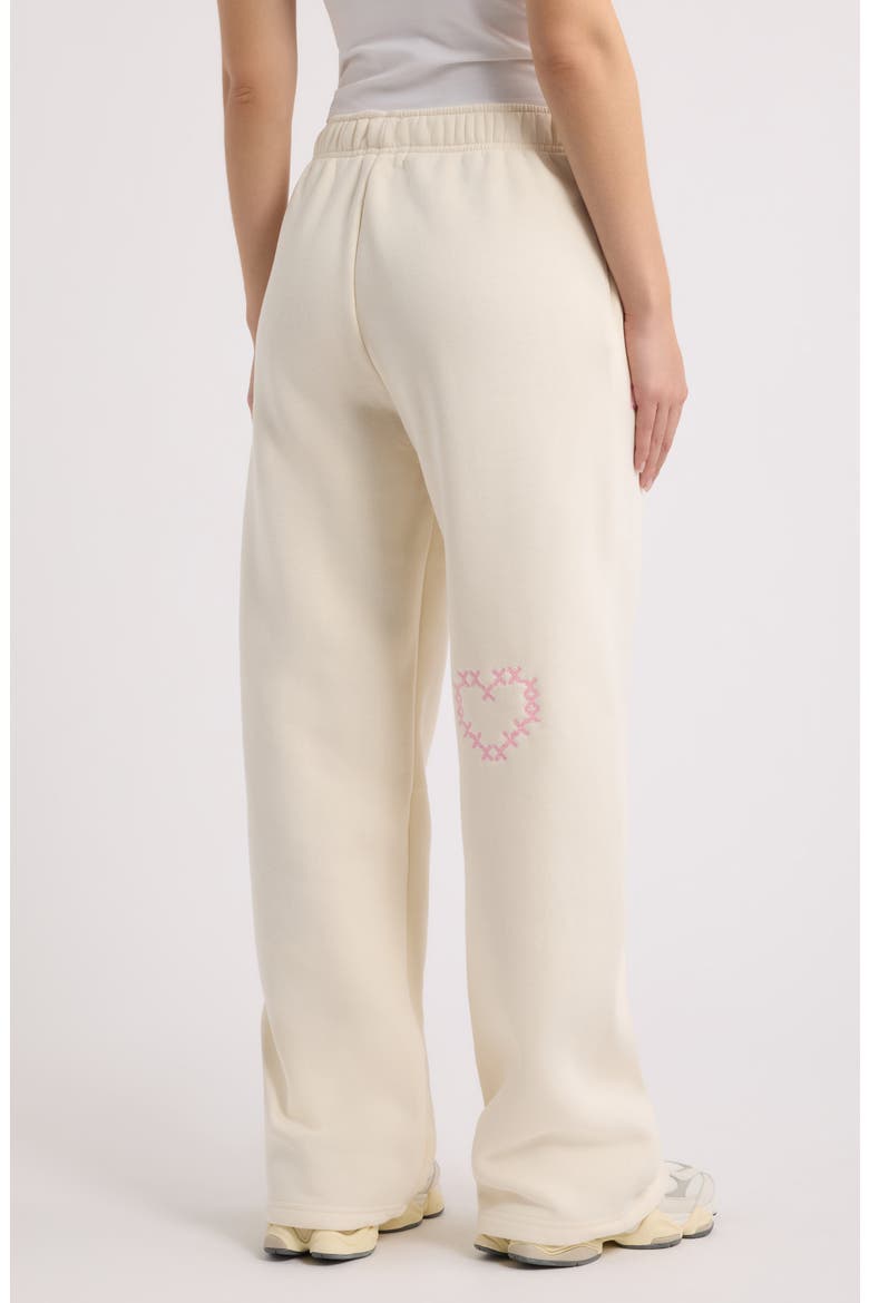 Cross My Heart Sweatpants, Alternate, color, OFF WHITE