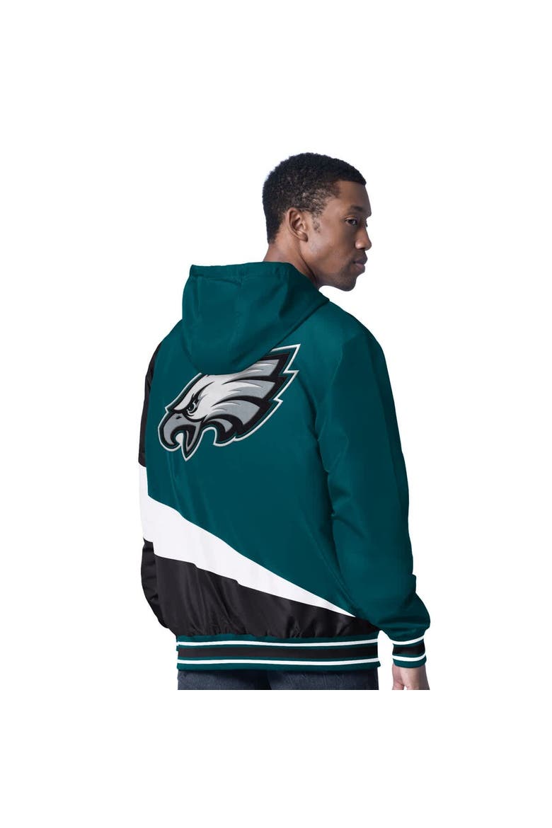 Men's G-III Sports by Carl Banks Midnight Green/Charcoal Philadelphia Eagles Dual Threat Reversable Full-Zip Hooded Jacket, Alternate, color, Green