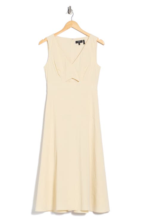 Cutout Linen Blend Dress